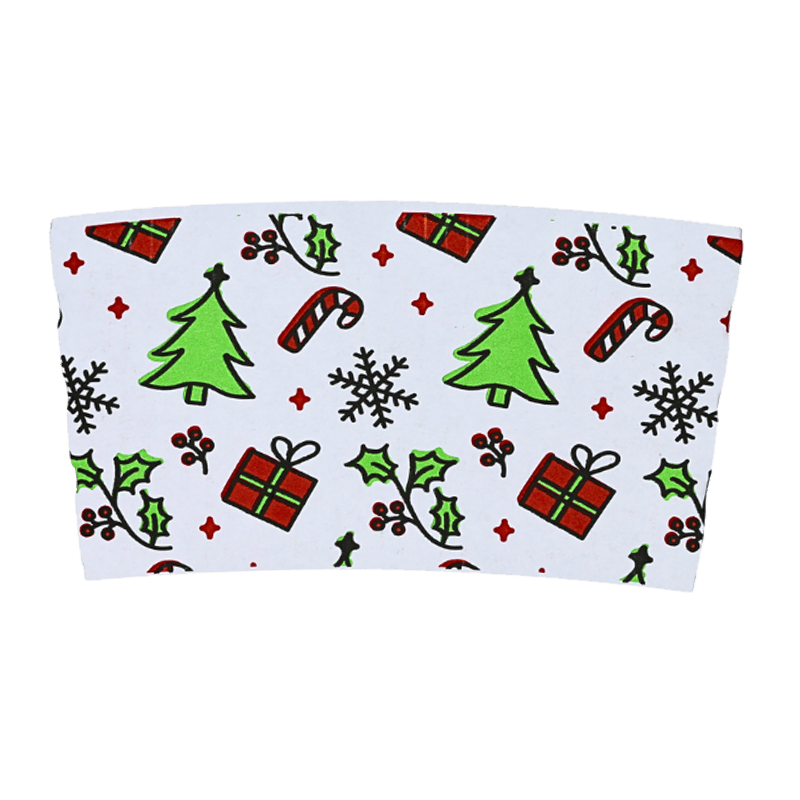 Bedrukte kerstcadeaus Verdikte golfpapier bekermouwen